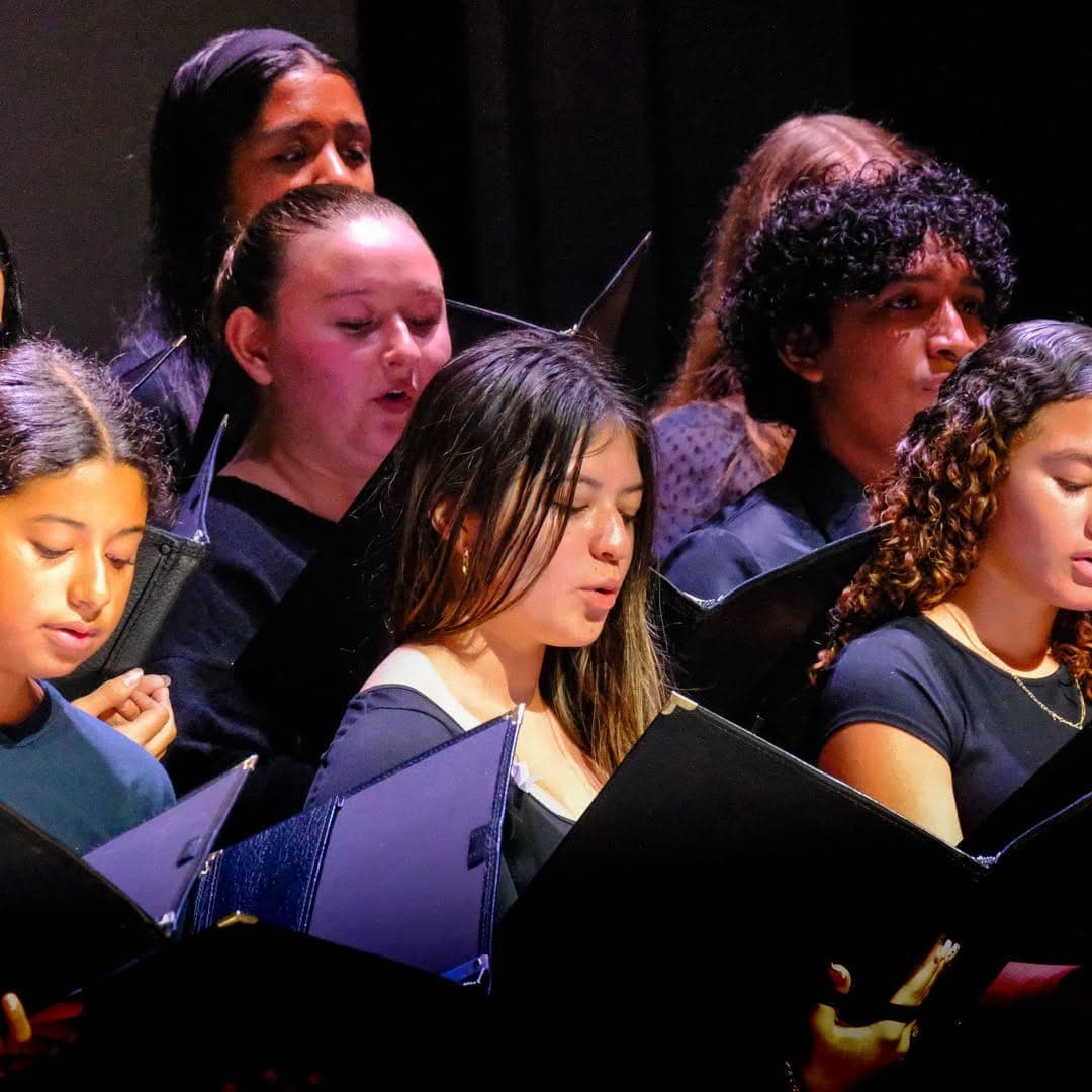 Kenilworth students participate in a choral performance during the school district’s 9/11 remembrance program.
